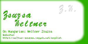 zsuzsa weltner business card